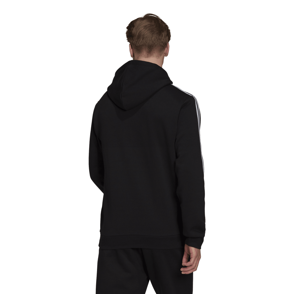 adidas Essentials Fleece 3 Stripes Mens Logo Hoodie