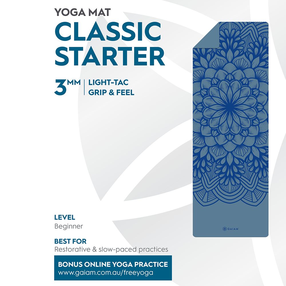 Gaiam Performance Classic Starter 3mm Yoga Mat – SportsPower Australia