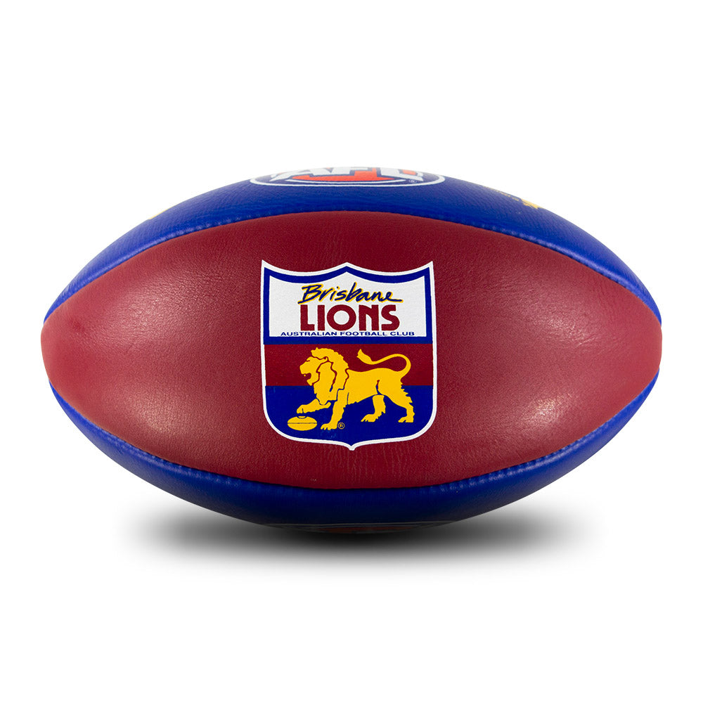 Sherrin AFL Brisbane Lions Leather Ball – SportsPower Australia
