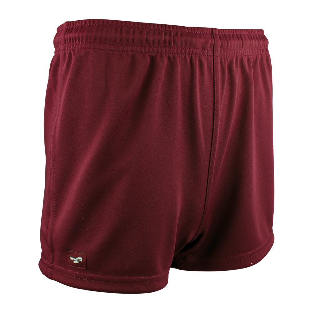 Burley Mens Pull On Baggy AFL Shorts Red 22