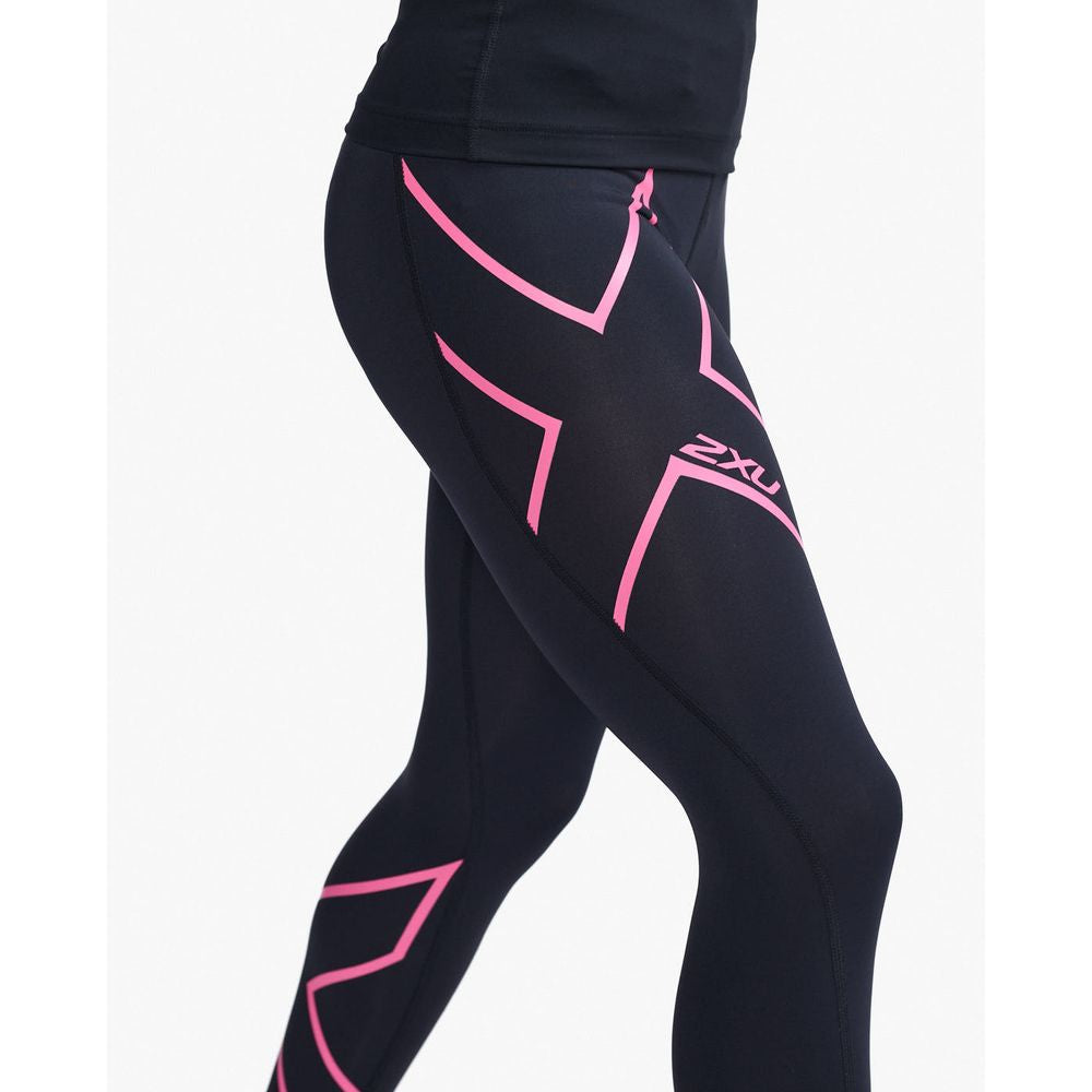  2XU Women's Hi-Rise Compression Tights, Black/Peacock Pink,  X-Small : Clothing, Shoes & Jewelry