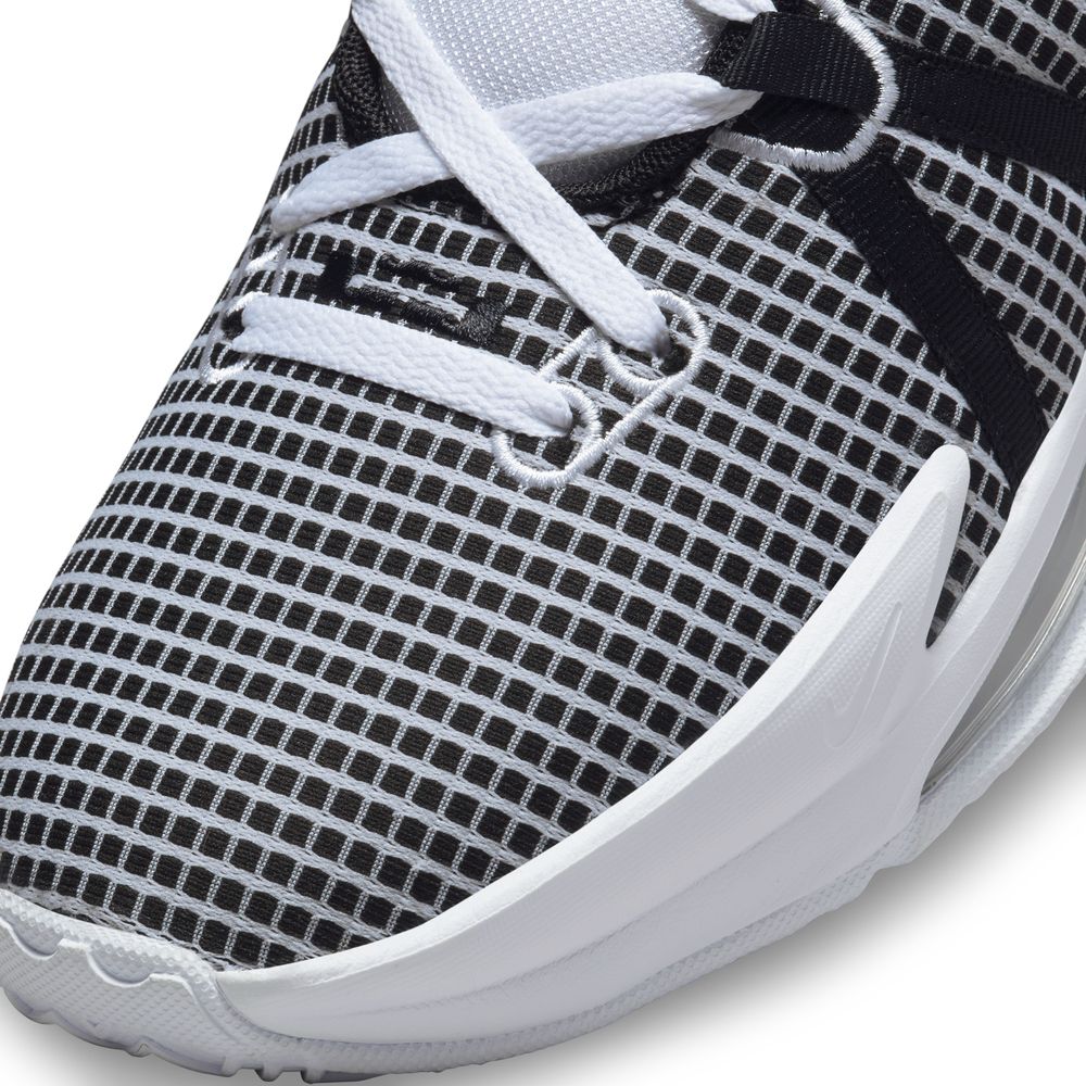 Nike Men's LeBron Witness 7 Basketball Shoes - White, Silver & Black - Each