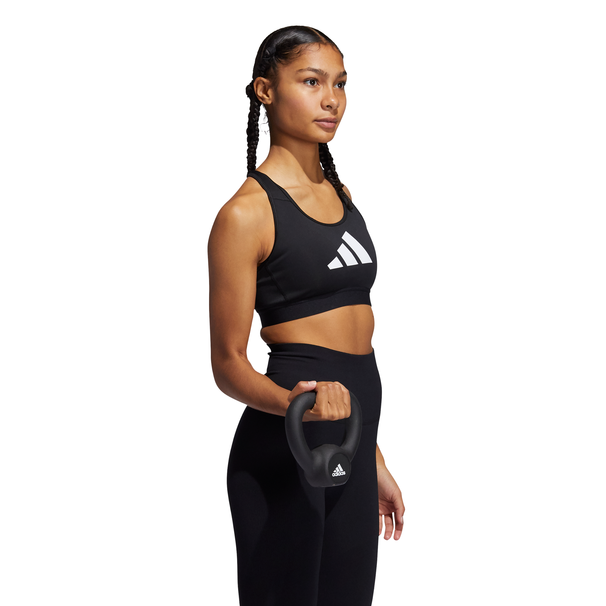 Adidas Supernova Women's Sports Bra Push-Up Girls Racerback Bustier Top  Black