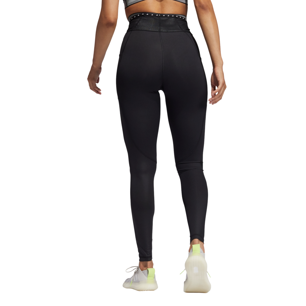 Adidas ID Mesh Glam Athletic Workout Training Leggings XL Black Gold 939015